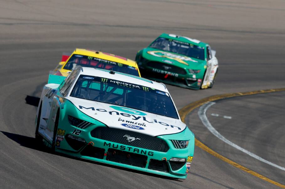 Team Penske's Ryan Blaney captured his first pole position of the season in the NASCAR Cup Series. Team Penske's Ryan Blaney captured his first pole position of the season in the NASCAR Cup Series.